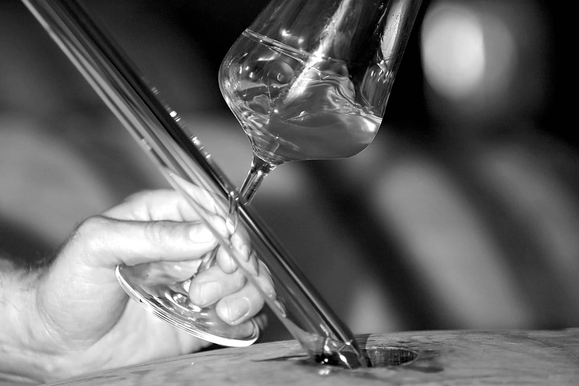 Weinkontrolle während des Gärungsprozesses Weinkontrolle während des Gärungsprozesses